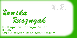 monika rusznyak business card